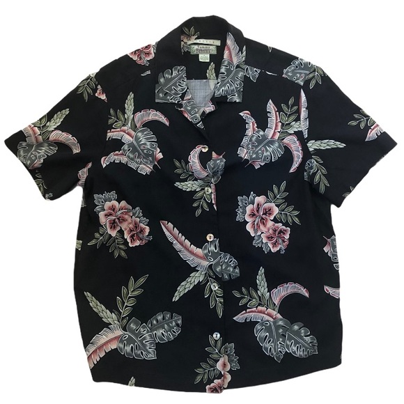 TOMMY BAHAMA SILK FLORAL‎ BLOUSE S - Picture 1 of 5